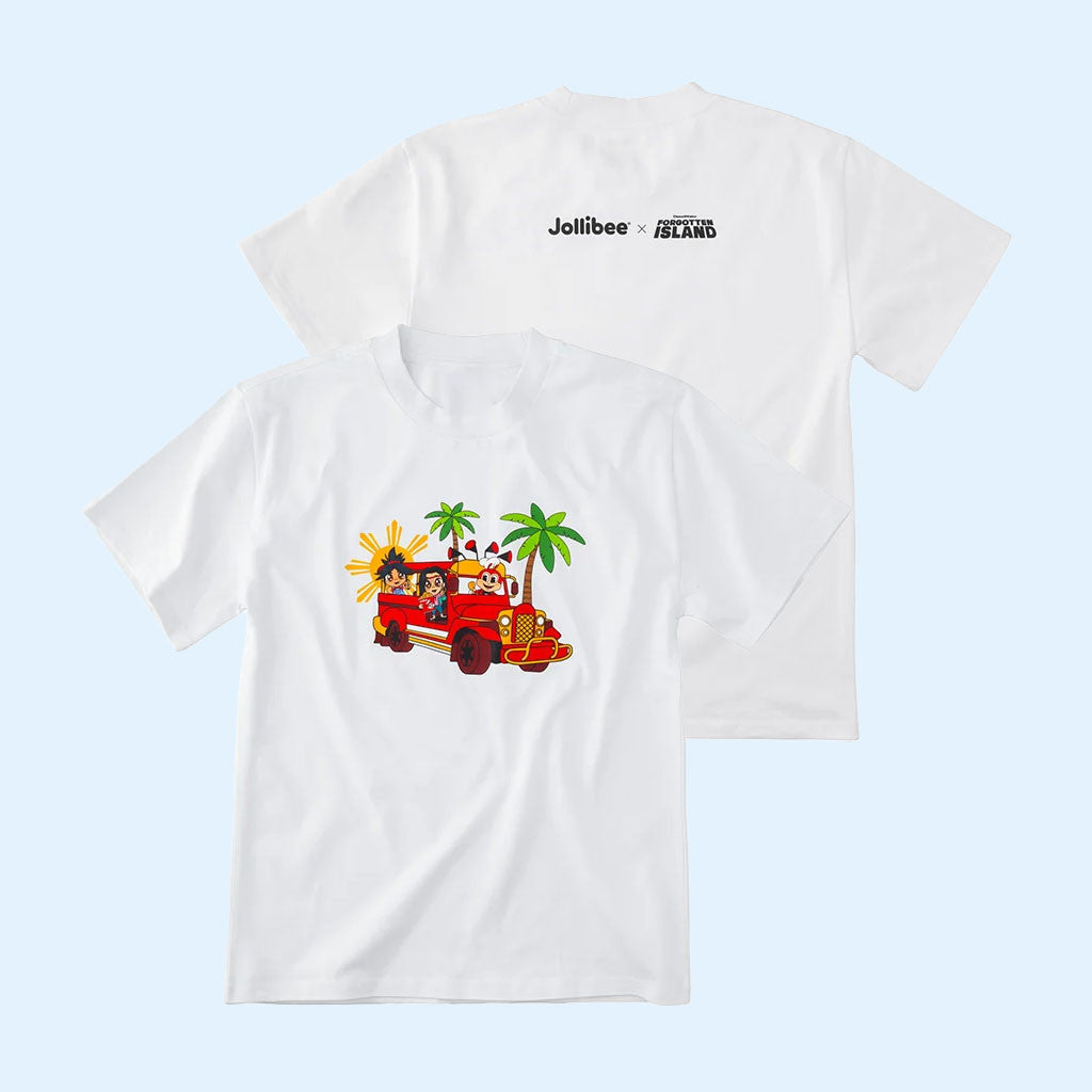 Jollibee Jolly Merch 2026 Jollibee X Forgotten Island T-Shirt White Gifts For Besties