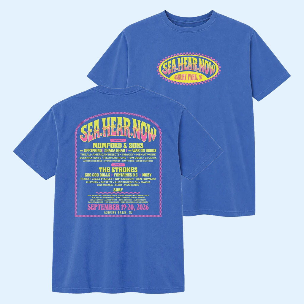 Sea Hear Now Festival Merch 2026 Asbury Lineup T-Shirt Present Ideas For Music Lovers