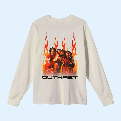 Outkast Merch 2026 Outkast Flames Long Sleeve Shirt Presents For Hip Hop Lovers