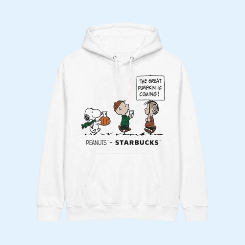Starbucks Peanuts Merch Snoopy Hoodie The Great Pumpkin Is Coming Hoodie Gift For Friends