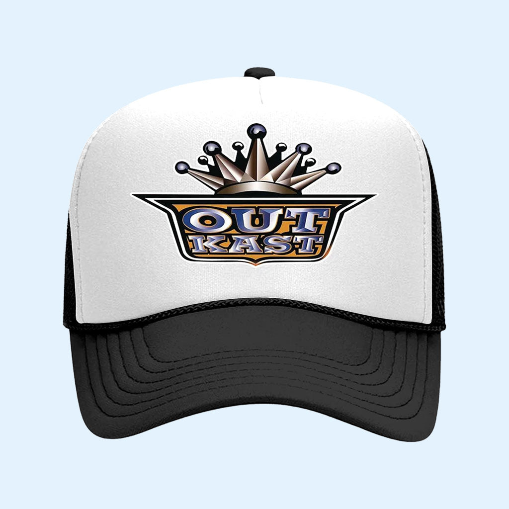 Outkast Merch 2026 Outkast Metal Logo Trucker Hat Black Birthday Gift For Brothers
