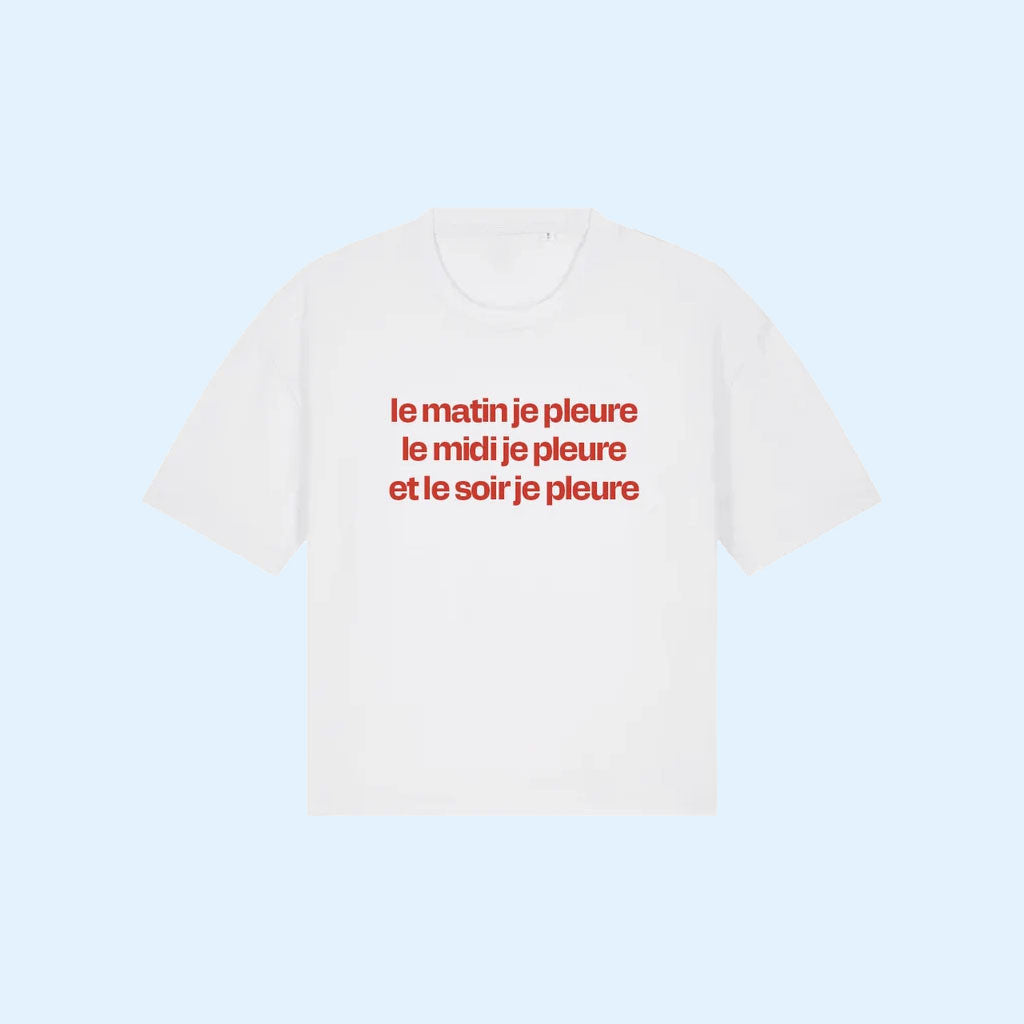 Louane Merch 2026 Je Pleure T-Shirt White French Singer Shirt Gift For Music Lovers