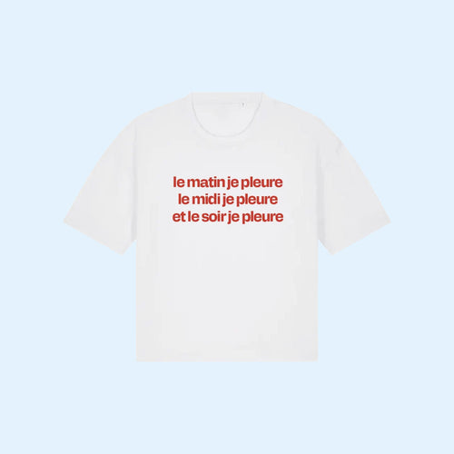 Louane Merch 2026 Je Pleure T-Shirt White French Singer Shirt Gift For Music Lovers