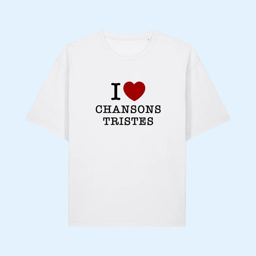 Louane Merch 2026 I Love Chansons Tristes T-Shirt Best Gifts For Music Lovers