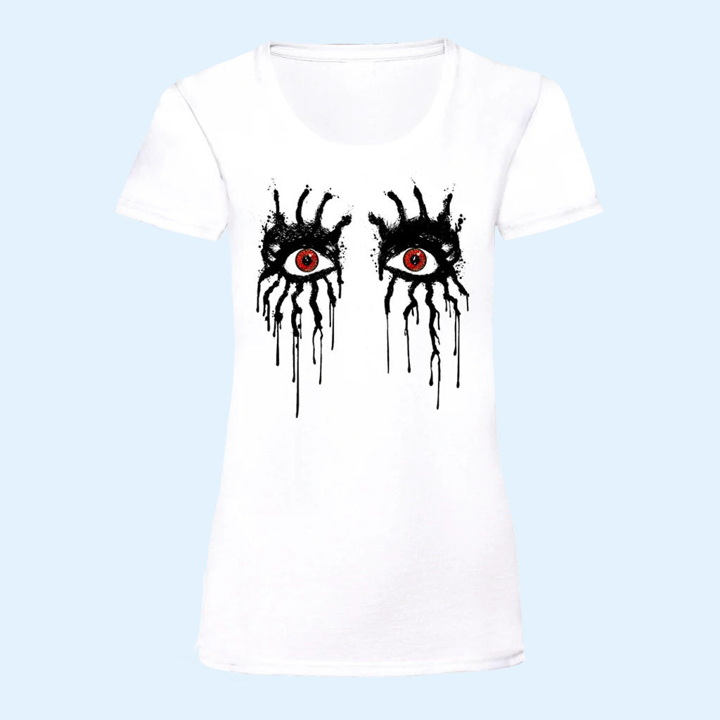Alice Cooper Merch 2026 Dripping Eyes T-Shirt White Music Lover Gift For Her