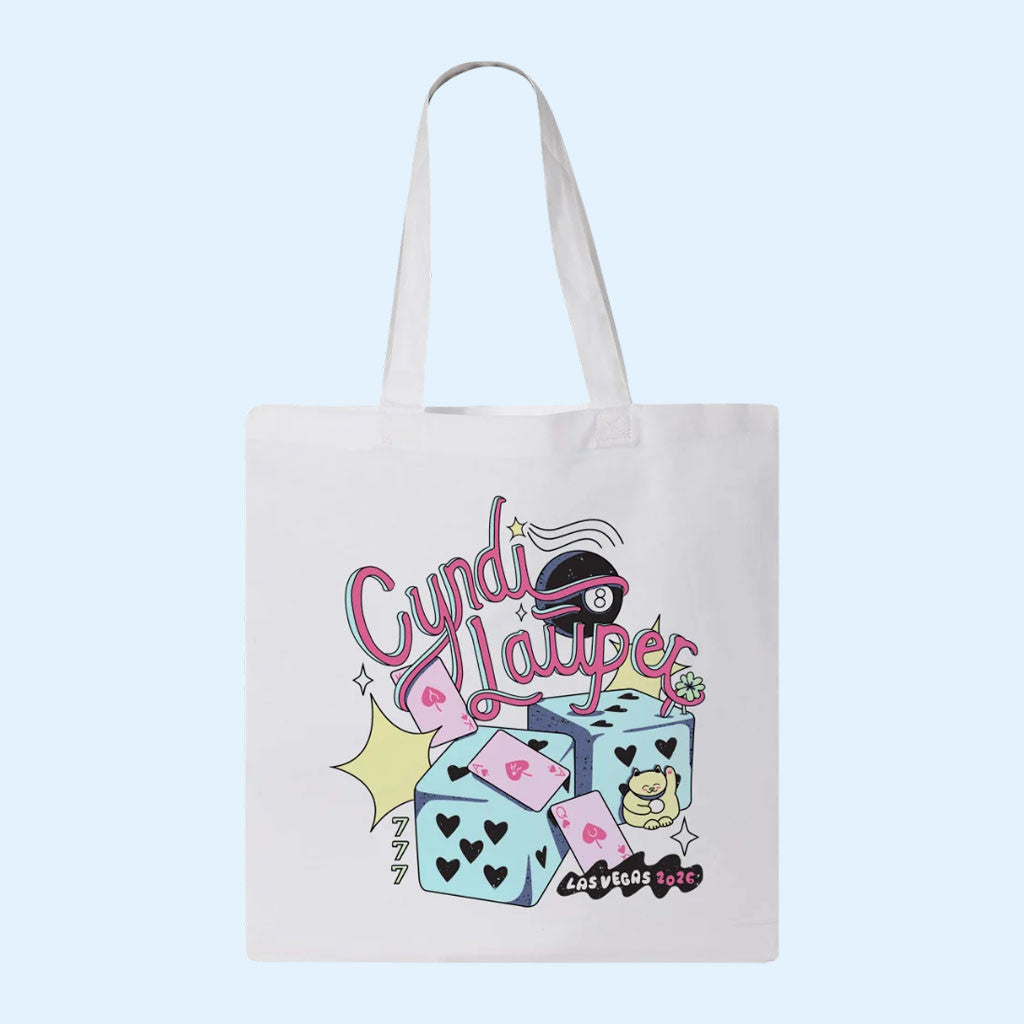 Cyndi Lauper Merch 2026 Dice Tote Bag Cyndi Lauper Las Vegas Tour Merch Gift For Music Fans