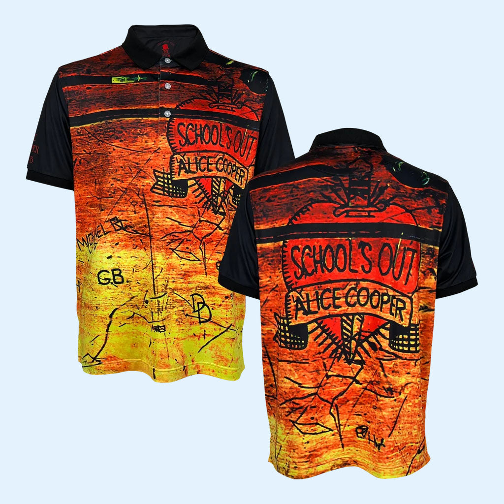 Alice Cooper Merch 2026 The Cooper Club School's Out Golf Polo Shirt Gift For Fans