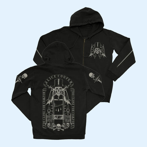Alice Cooper Merch 2026 Skull Zip Hoodie Halloween Gift For Music Lovers