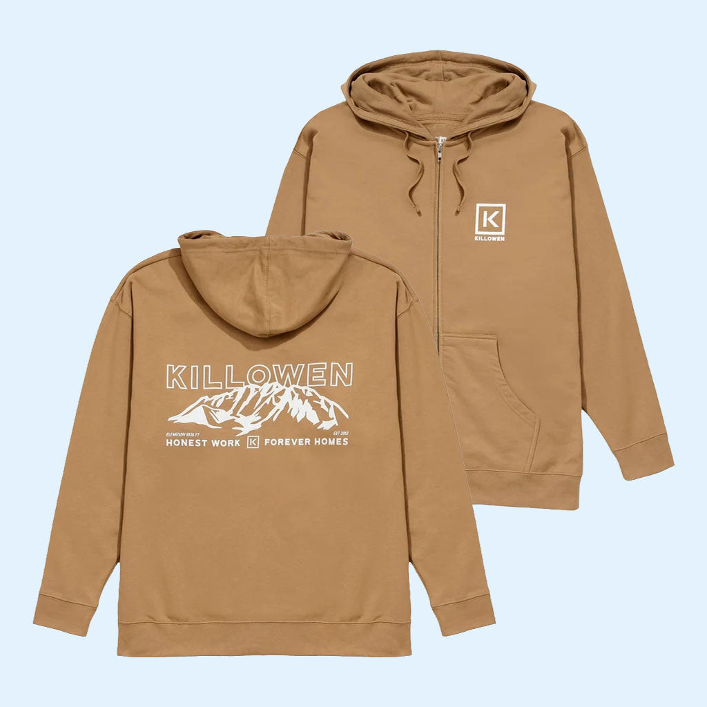 Killowen Construction Merch 2026 Mountain Zip Hoodie Killowen Graphic Hoodie Gift For Fathers