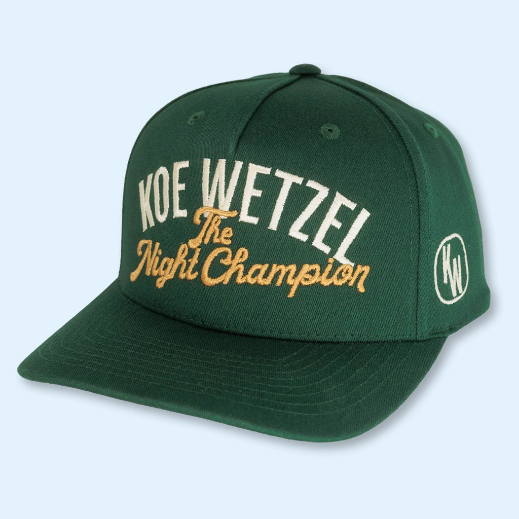 Koe Wetzel Merch 2026 The Night Champion Embroidered Hat Present For Music Lovers