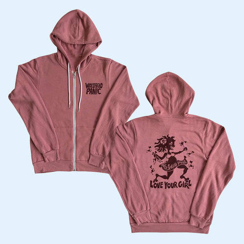 Widespread Panic Merch 2026 Lady Note Eater Zip Hoodie Love Your Girl Hoodie Gift For Music Fan