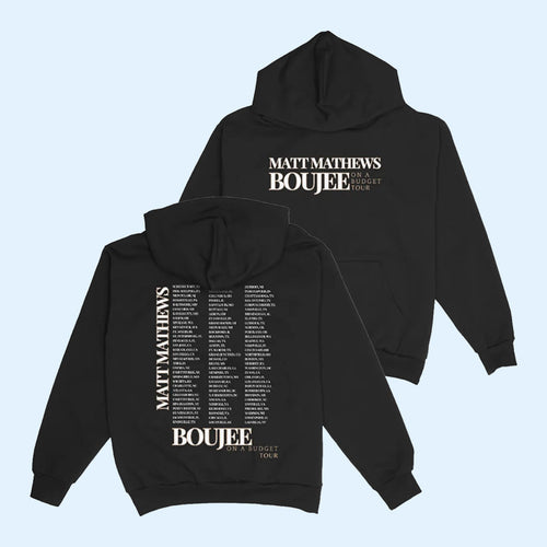 Matt Mathews Merch 2026 Boujee On A Budget Show Hoodie Tour Dates Hoodie Gift For Comedy Lover