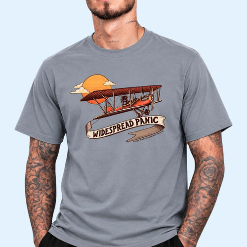 Widespread Panic Merch 2026 Wilmington NC Biplane T-Shirt Tour Shirt Gift For Music Lovers