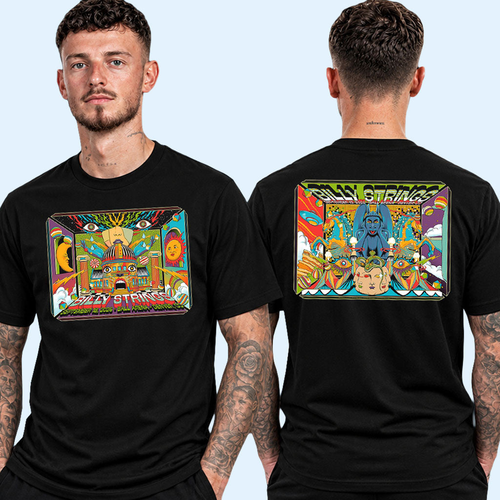 Billy Strings Merch 2026 Denver CO Event Poster Night 1 And 2 T-Shirt Art By Pedro Correa Shirt