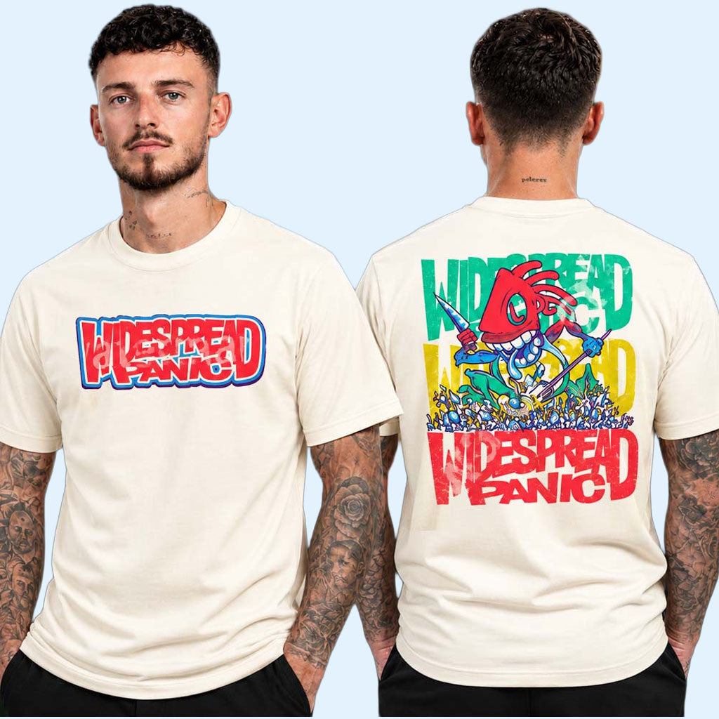 Widespread Panic Merch 2026 Wilmington NC Kaiju Note Eater T-Shirt Present For Band Fans