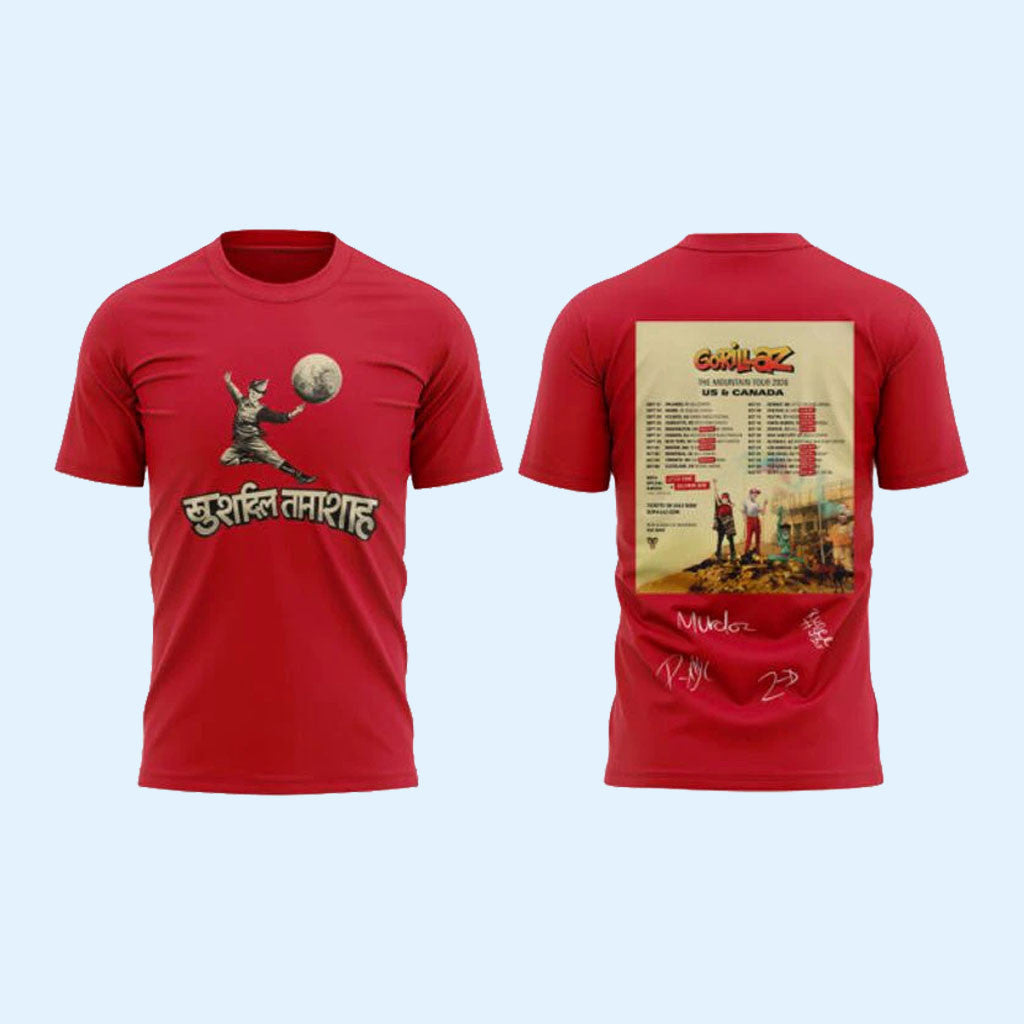 Gorillaz Merch 2026 Gorillaz North American Mountain Tour Dates T-Shirt Music Lover Gift Ideas