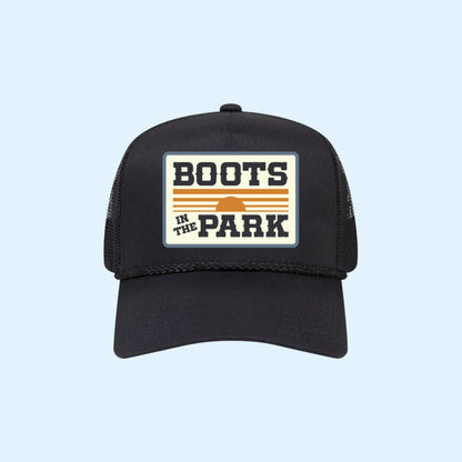 Boots In The Park Festival Merch 2026 Sunset Trucker Hat Best Gift For Music Lovers
