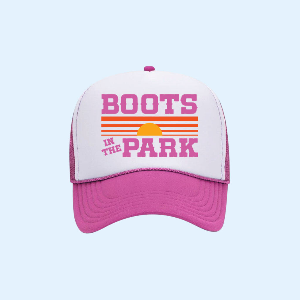 Boots In The Park Festival Merch 2026 Sunset Trucker Hat Best Gift For Music Lovers