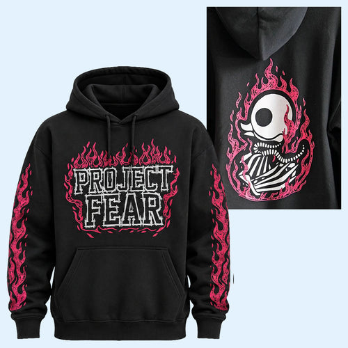 Project Fear Merch 2026 Pink Flame Skeleton Hoodie Project Fear Hoodie Gifts For Paranormal Fan