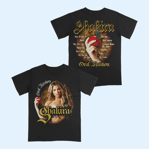 Shakira Merch 2026 Throwback Oral Fixation T-Shirt Cool Gifts For Music Lovers