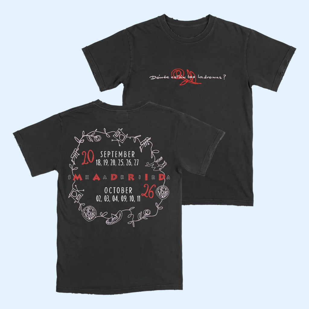 Shakira Merch 2026 Throwback Dell Rose T-Shirt Shakira Madrid Tour Shirt Present For Fans