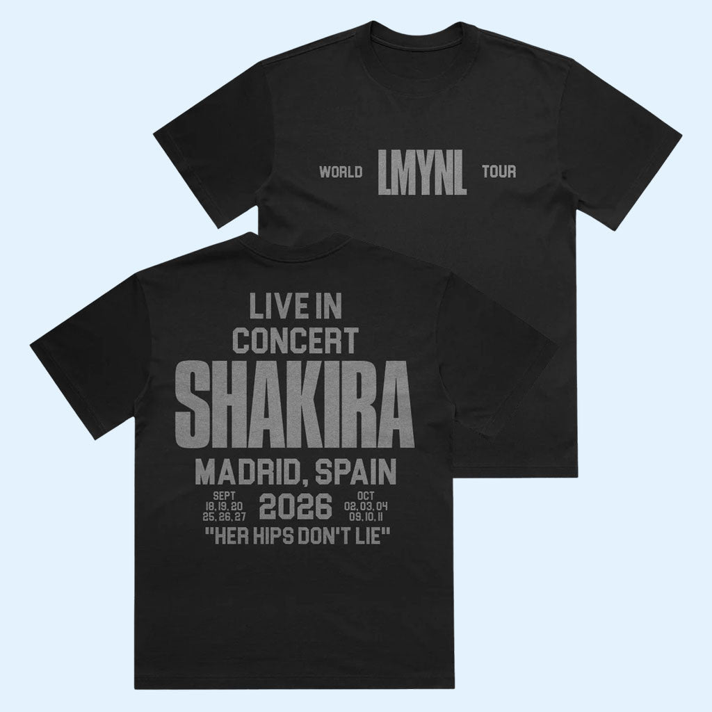 Shakira Merch 2026 LMYNL Shakira Live In Concert T-Shirt Best Gifts For Music Lovers