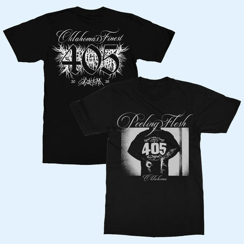 Peeling Flesh Merch 2026 PeelingFlesh 405 T-Shirt Oklahoma Finest Shirt Gift For Band Fans