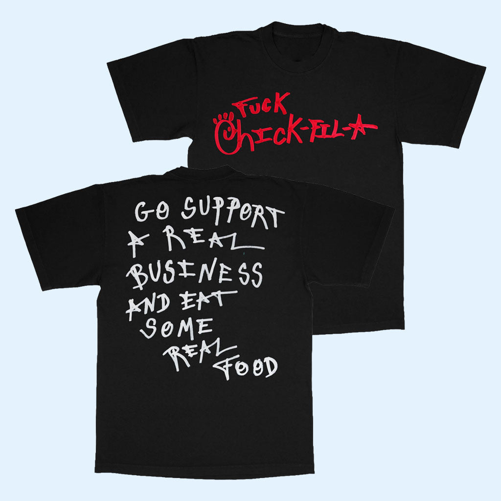 Asspizza Merch 2026 Eat Real Food T-Shirt F Chick-Fil-A Shirt Black Gift For Brothers