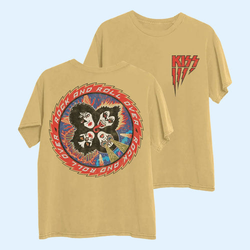 KISS Merch Rock And Roll Over 50Th Anniversary 2026 Rock And Roll Over Iconic Circular T-Shirt