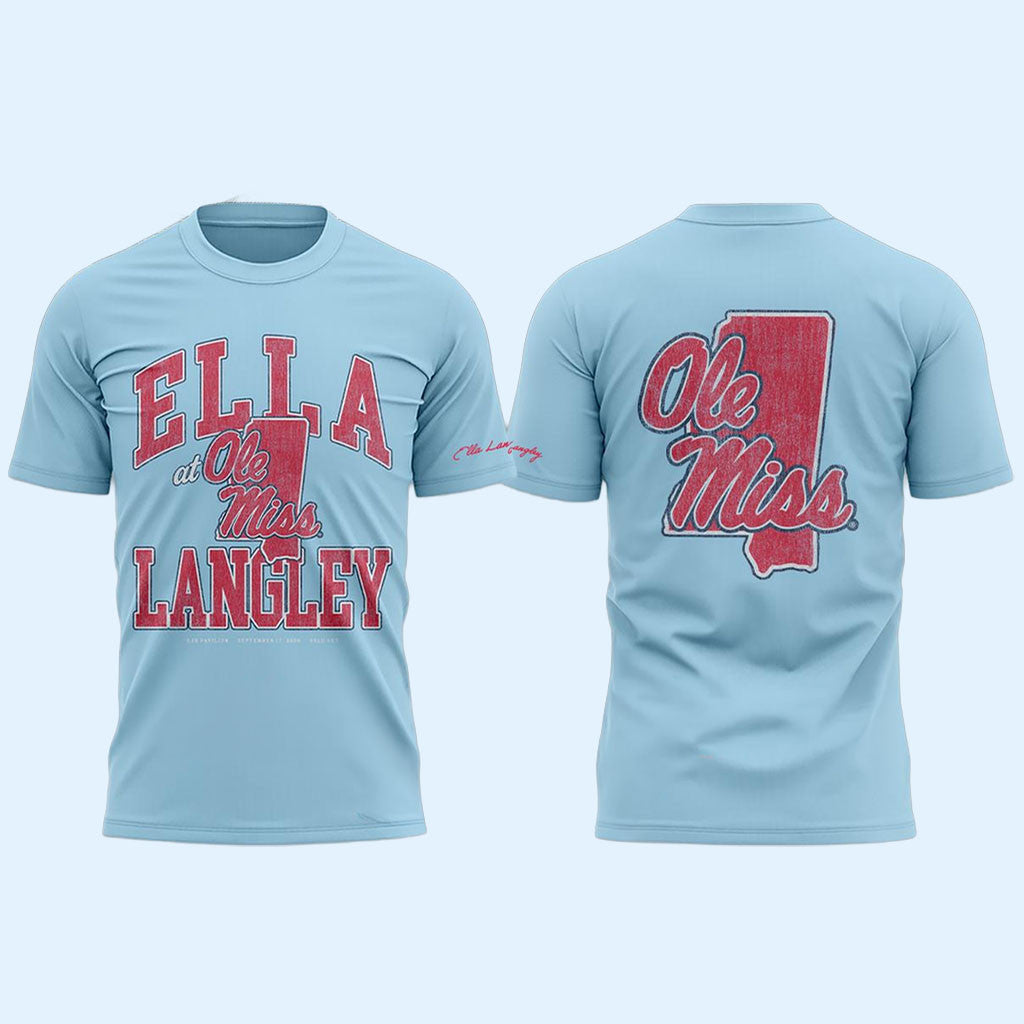 Ella Langley Merch 2026 Ella Langley Ole Miss Oxford MS T-Shirt Dandelion Tour Shirt Fan Gifts