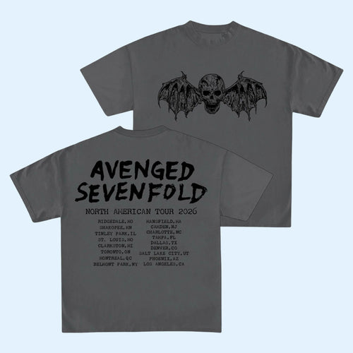 A7X World Merch 2026 Wesbat North American Tour T-Shirt Avenged Sevenfold Tour Merch