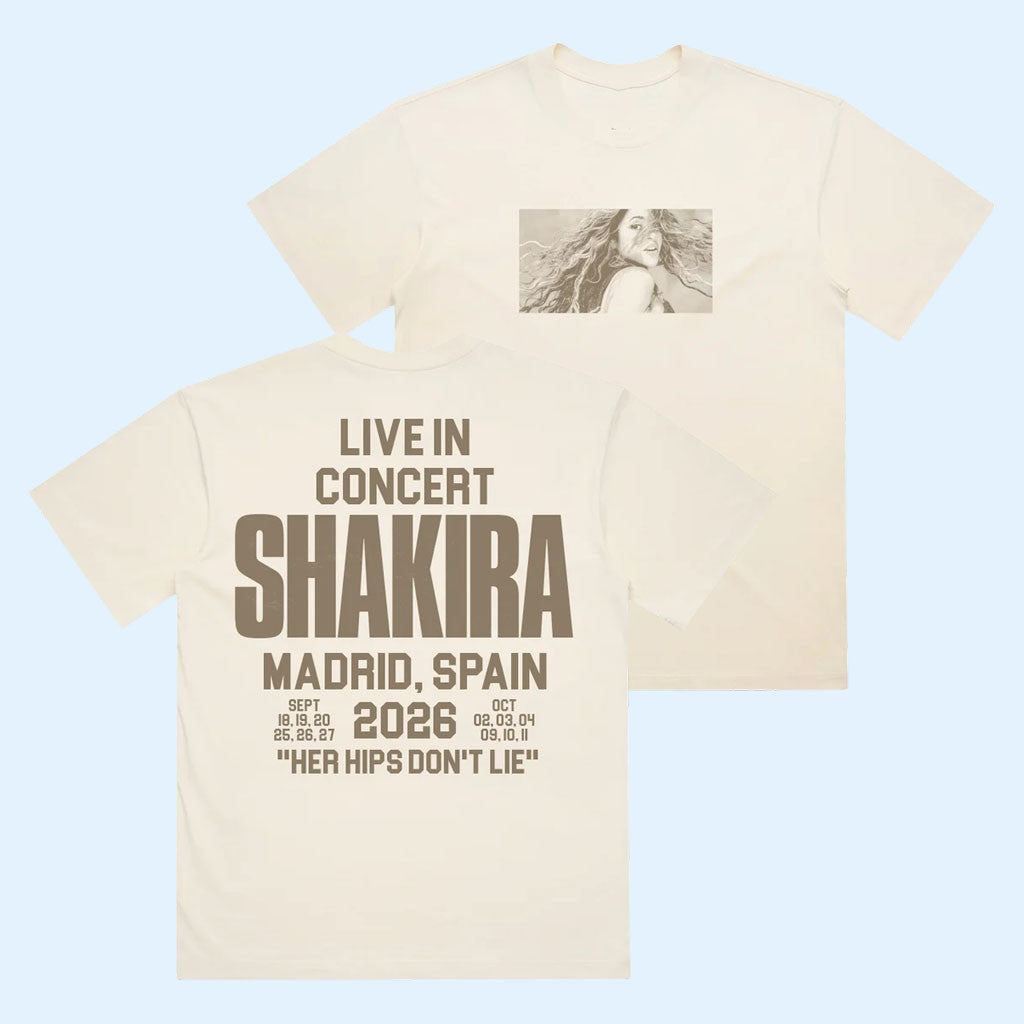 Shakira Merch 2026 Shakira Photo T-Shirt Shakira Live In Concert Shirt Gift Ideas For Fans