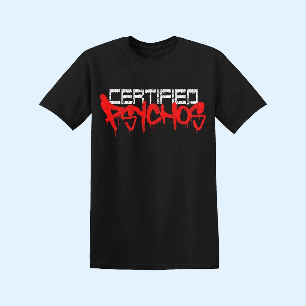 MNE Merch 2026 Certified Psychos Logo T-Shirt Black Present For Hip Hop Lovers