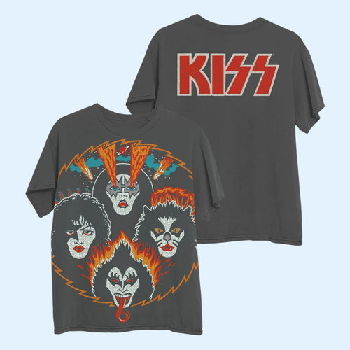 KISS Merch Rock And Roll Over 50Th Anniversary 2026 Rock And Roll Over Vintage T-Shirt Fan Gift