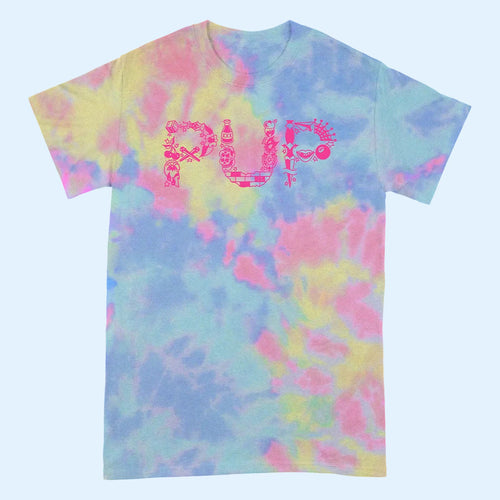 Pup The Band Merch 2026 Flash Logo Tie Dye T-Shirt Presents For Music Lovers