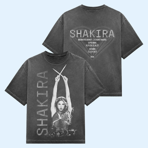 Shakira Merch 2026 Shakira Residencia Madrid Tour T-Shirt Unique Gifts For Music Lovers