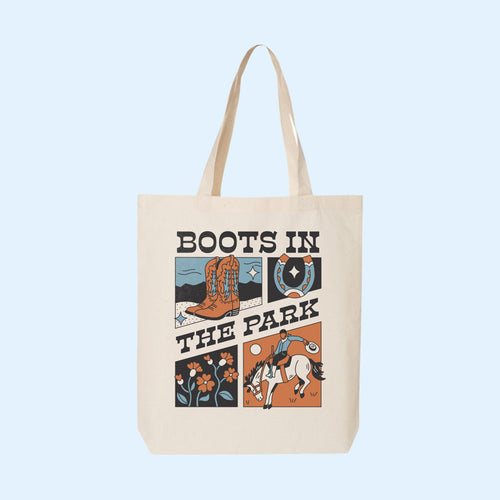 Boots In The Park Festival Merch 2026 Quad Tote Bag Present For Country Music Fans
