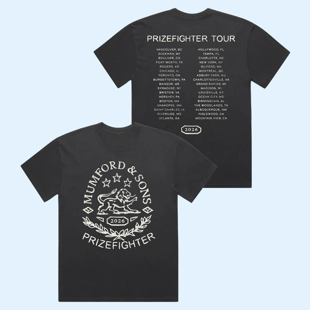 Mumford And Sons Merch 2026 Prizefighter Stamp Print Tour Dates T-Shirt Gift For Rock Fans