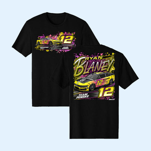 Ryan Blaney Merch 2026 RB BA Flash IV Caffeine T-Shirt #12 Team Penske Shirt NASCAR Fan Gifts