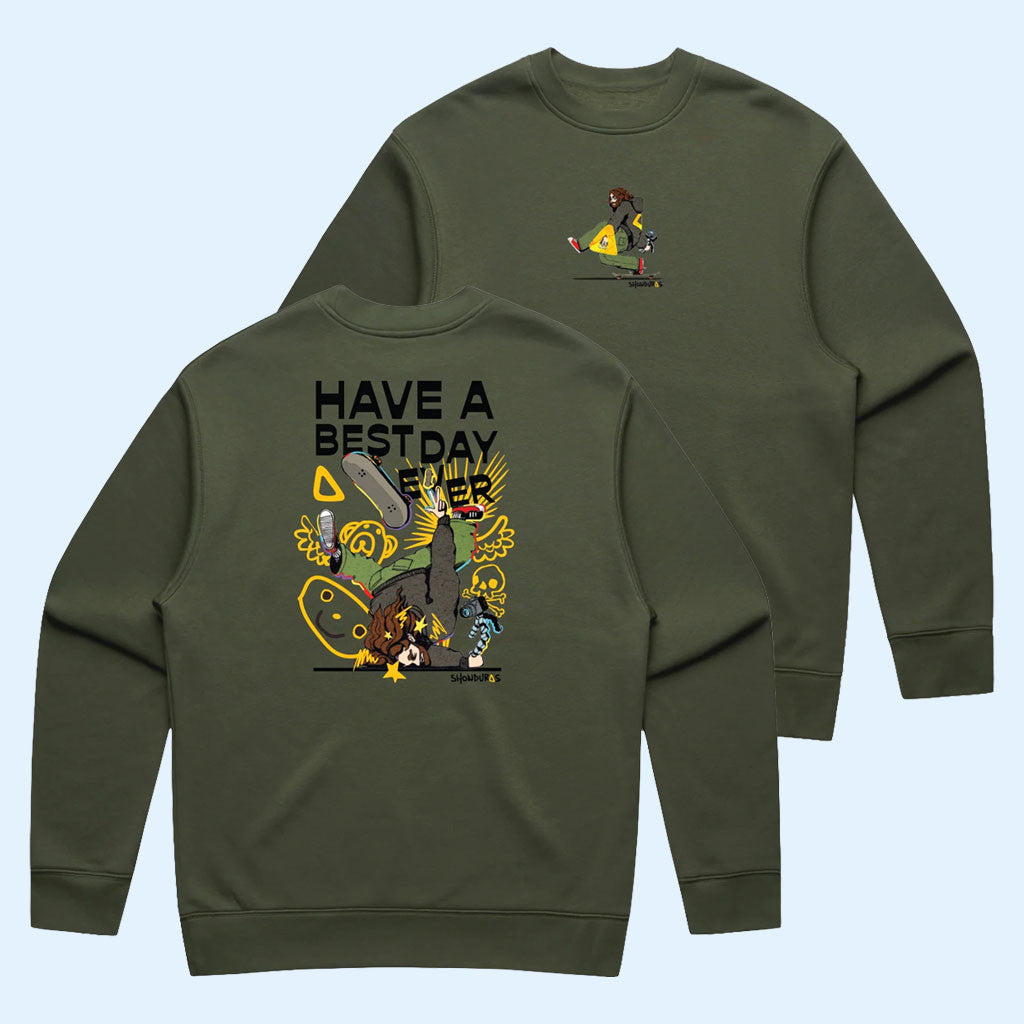 A For Adley Merch 2026 Best Day Ever Wipeout Crewneck Sweatshirt Gift For Friends