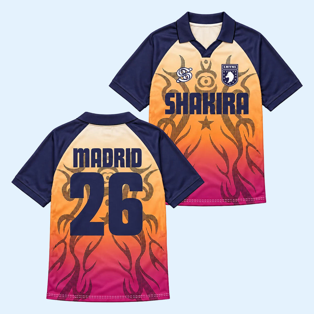 Shakira Merch 2026 LMYNL Madrid Tour Gradient Jersey Shakira Concert Merch Gift For Fans