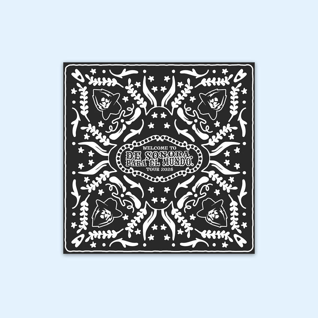 Carin Leon Merch 2026 De Sonora Para El Mundo Black Bandana Carin Leon Tour Merch Fan Gifts