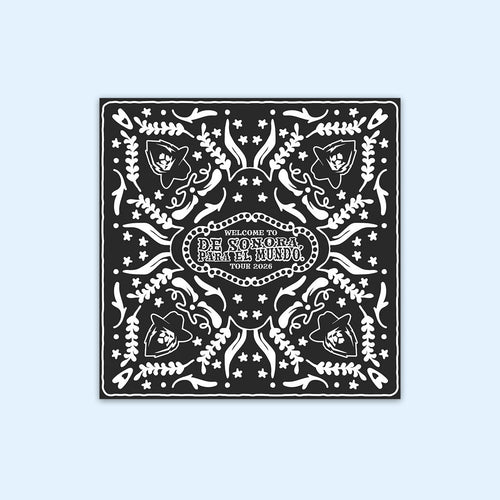 Carin Leon Merch 2026 De Sonora Para El Mundo Black Bandana Carin Leon Tour Merch Fan Gifts