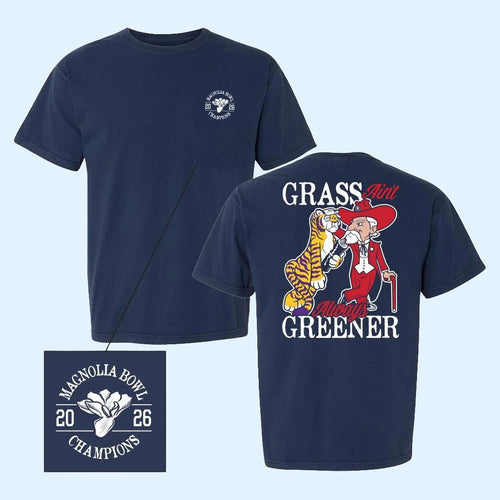 Grass Ain't Greener T-Shirt Ole Miss Rebels 2026 Magnolia Bowl Champions Shirt Football Gifts