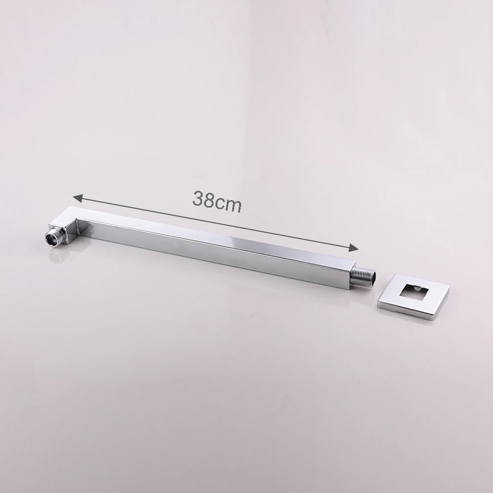AquaLux Brass Shower Arm - Wall & Ceiling Mount - Modern Bathroom