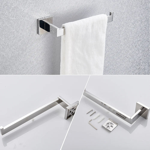 Bathroom Hardware Set - Chrome Stainless Steel - Modern Bath