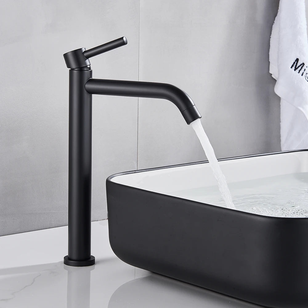 LuxeFlow Modern Bathroom Basin Mixer Tap - Premium Metal Finish