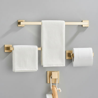 Brushed Gold Bathroom Hardware Set - SUS304 Stainless Steel Wall Mount