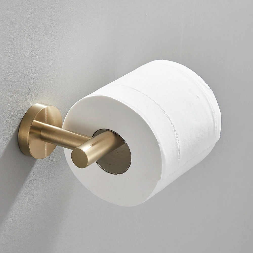 Aurelius Bathroom Hardware Set - Brushed Gold - Modern Bath Decor