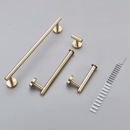 Aurelius Bathroom Hardware Set - Brushed Gold - Modern Bath Decor
